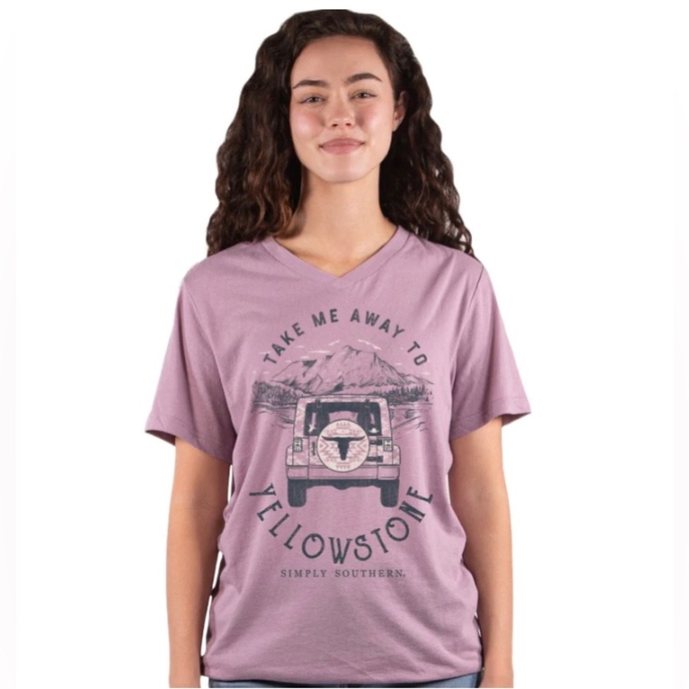 Simply‎ southern- Light purple graphic short sleeve T-shirt